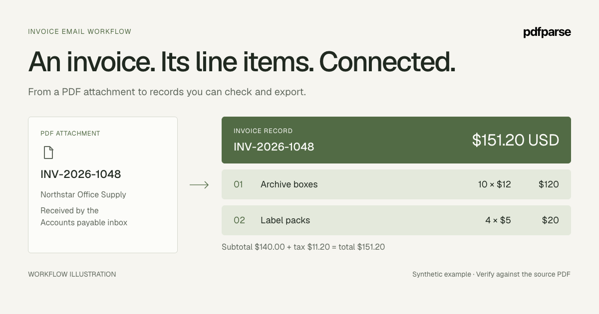 Preview of How to Extract Invoice Data from Email Attachments