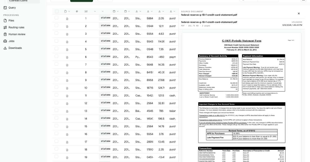 Preview of How to Parse Credit Card Statements into Structured Transactions